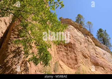 Colorado d'Ocre bei Rustrel, Provence, Frankreich, Europa Stockfoto