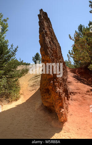 Colorado d'Ocre bei Rustrel, Provence, Frankreich, Europa Stockfoto