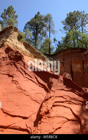 Colorado d'Ocre bei Rustrel, Provence, Frankreich, Europa Stockfoto