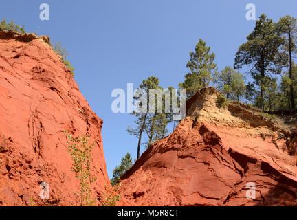 Colorado d'Ocre bei Rustrel, Provence, Frankreich, Europa Stockfoto