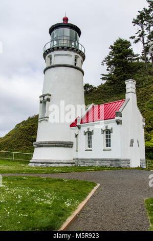 Heceta Head Lightouse auf der Oregon Küste ist ein funktionierendes lighthose Stockfoto