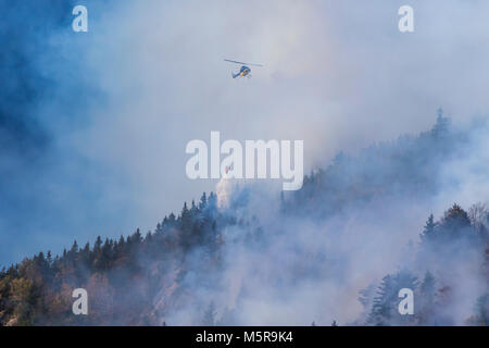 Löser Kerbe Waldbrand, North Woodstock, New Hampshire Stockfoto