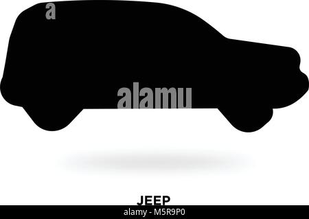 Jeep Silhouette Stock Vektor