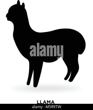 Llama Silhouette Stock Vektor