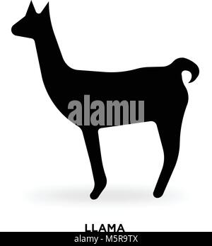 Llama Silhouette Stock Vektor