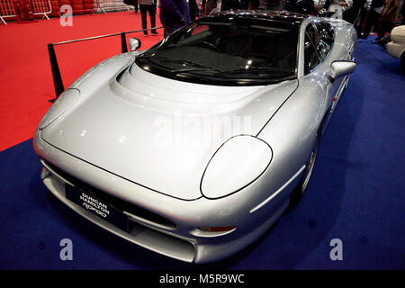 1992 Jaguar XJ220 RHD. Im Excel Centre der London Classic Car Show 2018. London, England, Großbritannien, Großbritannien Stockfoto