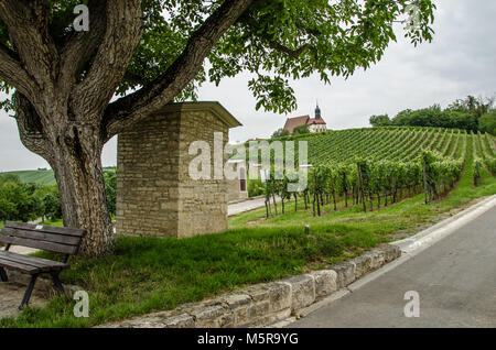 Franken ist eine Region für Qualitätswein in Deutschland im Nordwesten von Bayern im Bezirk Unterfranken. Es ist die einzige Region in Bayern. Stockfoto