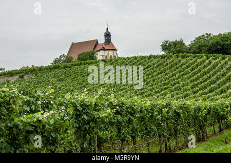 Franken ist eine Region für Qualitätswein in Deutschland im Nordwesten von Bayern im Bezirk Unterfranken. Es ist die einzige Region in Bayern. Stockfoto