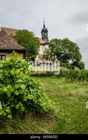 Franken ist eine Region für Qualitätswein in Deutschland im Nordwesten von Bayern im Bezirk Unterfranken. Es ist die einzige Region in Bayern. Stockfoto