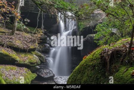 Natürliche Wasserfälle in Franklin County, Alabama. Stockfoto