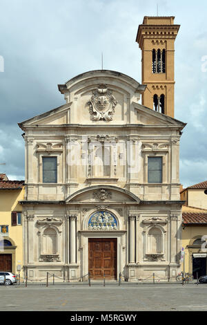 Franziskaner Kirche Chiesa di San Salvatore di Ognissanti am Piazza di Ognissanti in Florenz - Italien. Stockfoto