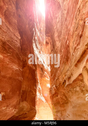 Die Felsen in die antike Stadt Petra. Jordanien Wadi Rum Stockfoto