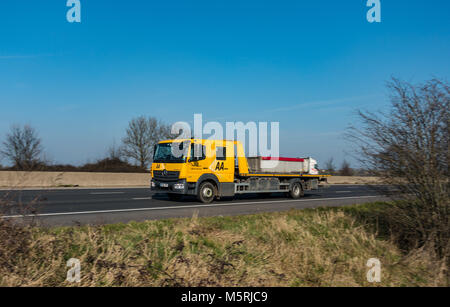 AA Abholung des Fahrzeugs. M5 Stockfoto