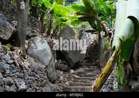 Wanderweg in Paul Valley, Santo Antao, Kap Verde Stockfoto