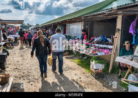 Den Tag in der Stadt von Kossiw, Karpaten, Prykarpattia Pokuttya, Region, Iwano-frankiwsk Oblast, Ukraine Stockfoto