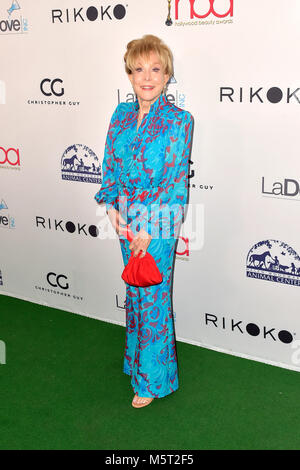 Los Angeles, USA. 25 Feb, 2018. Barbara Eden besucht die 4 Hollywood Schönheit Auszeichnungen bei Avalon Hollywood am 25. Februar in Los Angeles, Kalifornien 2018. Credit: Geisler-Fotopress/Alamy leben Nachrichten Stockfoto