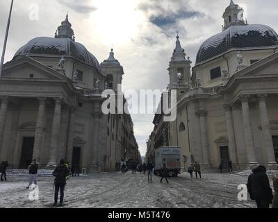 Rom, Italien. 26. Februar, 2018. Schnee in Rom Credit: Unabhängige Fotoagentur Srl/Alamy leben Nachrichten Stockfoto