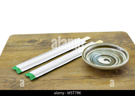 7/8-Sticks mit japanischen Platte Stockfoto