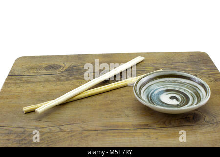 7/8-Sticks mit japanischen Platte Stockfoto