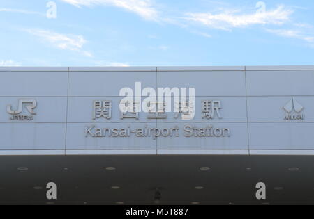 Kansai International Airport Bahnhof signage in Osaka, Japan Stockfoto