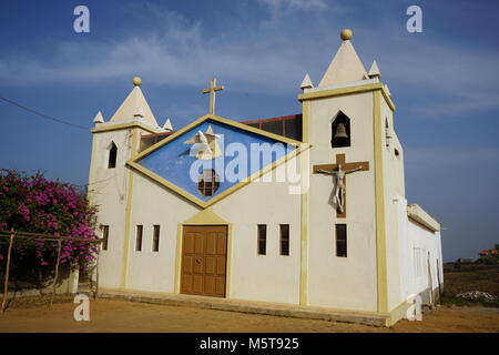 Kirche Nossa Senhora da Paz, Rui Vaz, Insel Santiago, Kap Verde, Afrika Stockfoto