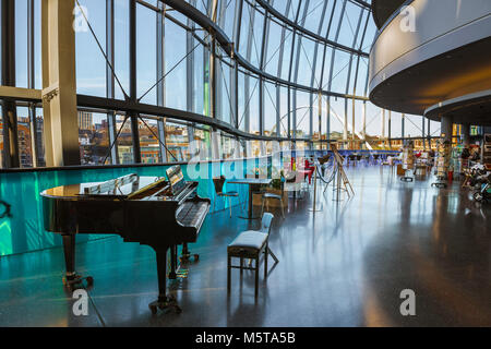 Newcastle Glasshouse Building, Innenansicht des Glasshouse International Centre for Music in Newcastle upon Tyne, England, Großbritannien Stockfoto