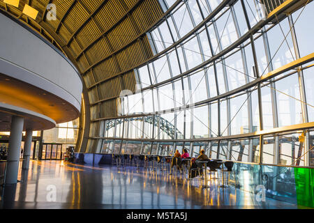 Newcastle Glasshouse Building, Innenansicht des Glasshouse International Centre for Music in Newcastle upon Tyne, England, Großbritannien Stockfoto