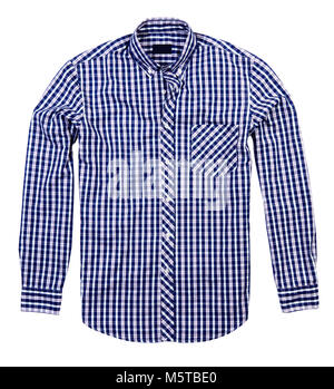 Blaues quadrat Shirt Stockfoto