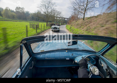 1955 Ford Zephyr Konsul Cabrio, Britische Familie Auto Stockfoto