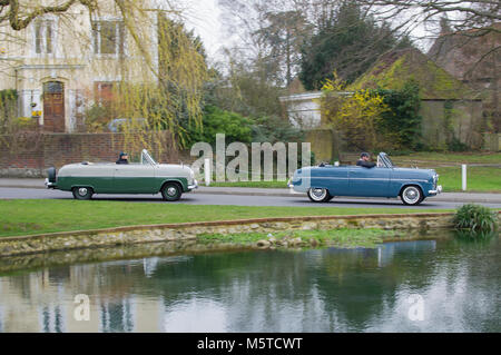 1955 Ford Zephyr Konsul Cabrio, Britische Familie Auto Stockfoto