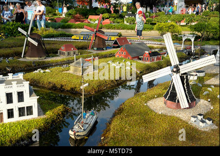 Lego Steine Niederlande in Mini Landfläche im Legoland Billund Resort eröffnet 1968 in Billund, Dänemark. August 2015, ist die größte touristische attracti Stockfoto