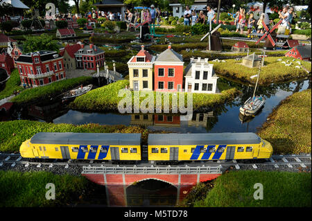 Lego Steine Niederlande in Mini Landfläche im Legoland Billund Resort eröffnet 1968 in Billund, Dänemark. August 2015, ist die größte touristische attracti Stockfoto