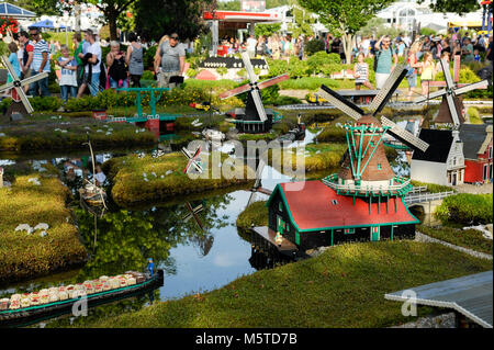 Lego Steine Niederlande in Mini Landfläche im Legoland Billund Resort eröffnet 1968 in Billund, Dänemark. August 2015, ist die größte touristische attracti Stockfoto