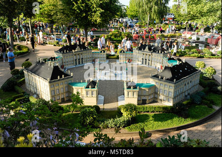 Lego Steine Malienborg Palace, Kopenhagen Mini Landfläche im Legoland Billund Resort eröffnet 1968 in Billund, Dänemark. August 2015, ist die größte t Stockfoto