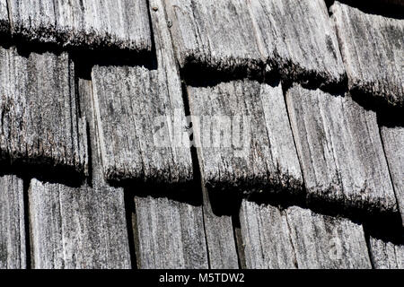 Zeder schütteln Schindel Textur Hintergrund schwarz und weiß Stockfoto