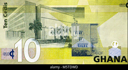 Ghana Cedi 10 10 Bank Note Stockfoto