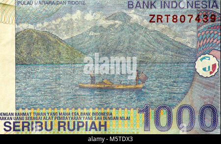 Indonesien 1000 1000 Rupiah Bank Note Stockfoto