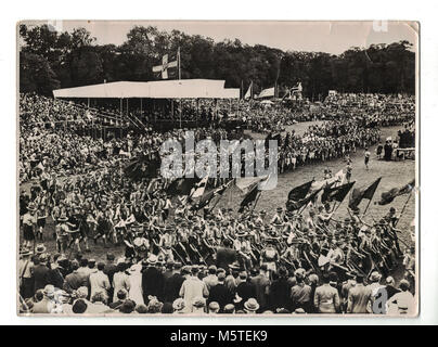 5. Welt Boy Scout Jamboree, gehalten in Bloemendaal Vogelenzang, Holland, Niederlande, Juli 30. bis 13. August 1937 Stockfoto