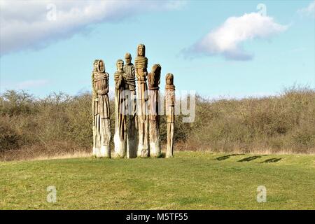 Kunstwerke auf Wat Tyler Country Park, nach dem Aufstand der Künstler Robert Koenig Stockfoto