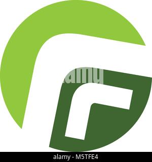 Buchstabe F Logo Design Template Vector Stock Vektor