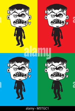 Halloween Trick oder Symbol Poster behandeln Stock Vektor