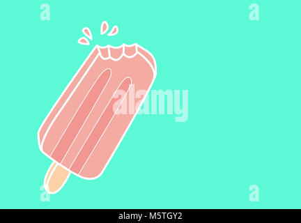 Pop Ice Cream, bunte Illustration Stockfoto