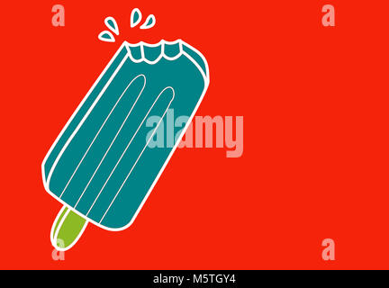 Pop Ice Cream, bunte Illustration Stockfoto