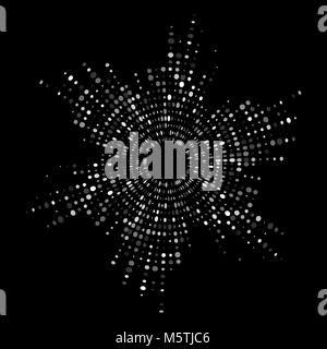 Gepunktete runde Equalizer auf schwarzem Hintergrund Stock Vektor