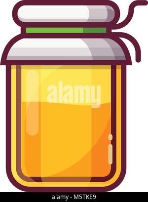 Glas Marmelade oder Honig Jar-Symbol Stock Vektor