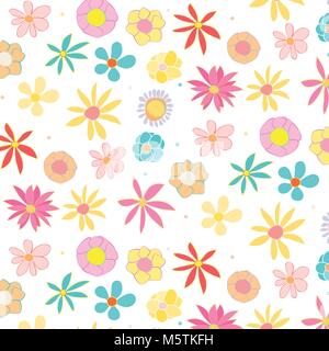 Blumen Abbildung in Pastellfarben - Hintergrund Stock Vektor