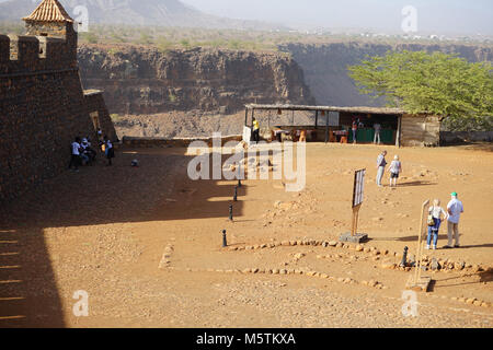 Platz vor der Festung Real de São Filipe, Cidade Velha, Insel Santiago, Kap Verde Stockfoto