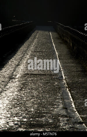 Eis auf lambley Viadukt, der South Tyne Trail, Northumberland/Cumberland Stockfoto