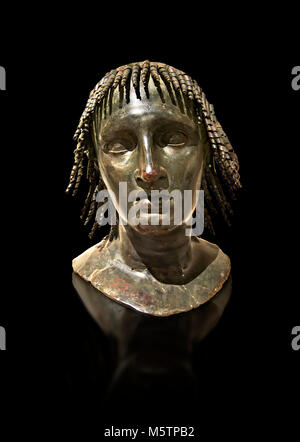 Roman Bronze Skulptur von Ptolomy Apion vom Platz Peristyl der Villa der Papyri in Herculaneum, Museum für Archäologie, Italien Stockfoto