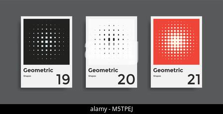 Abdeckungen vorlagen Sammlung mit Grafik geometrische Formen Stock Vektor